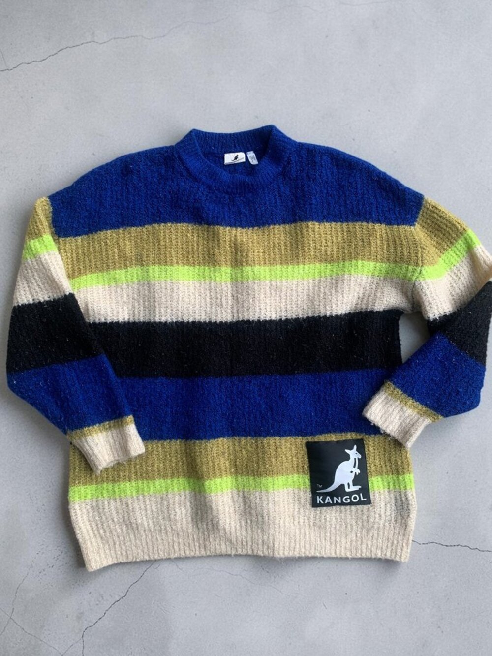 Kangol x H&M Colorblock Striped Knit Sweater Size Small